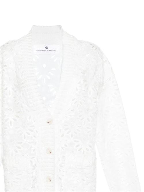 White cotton mesh shirt Ermanno Scervino | D445N319EZC10602